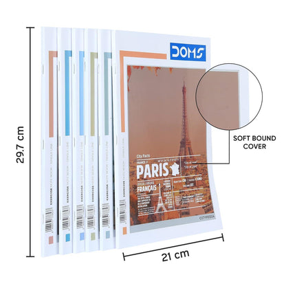 Doms Single Line Note Book 140 Pages (Pack of 6)