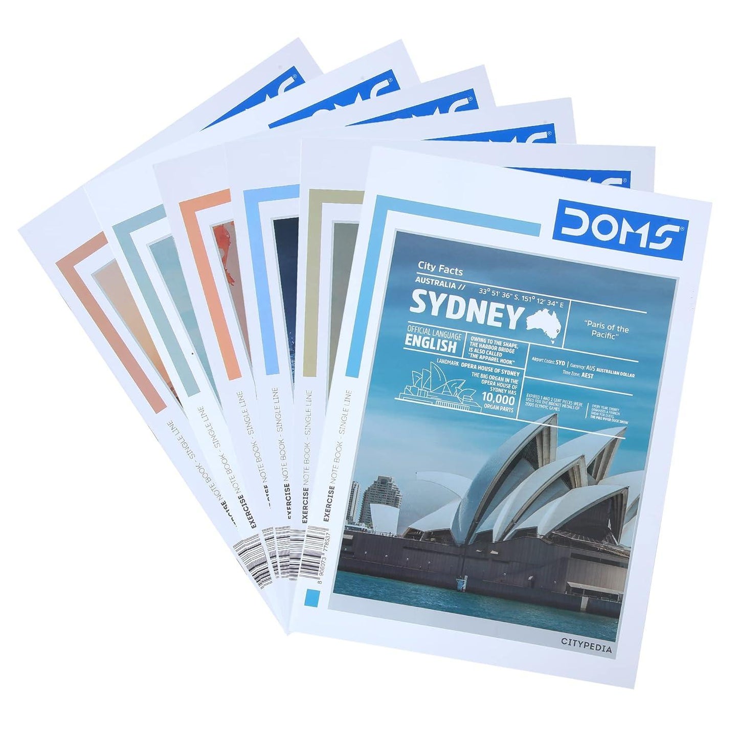 Doms Single Line Note Book 140 Pages (Pack of 6)
