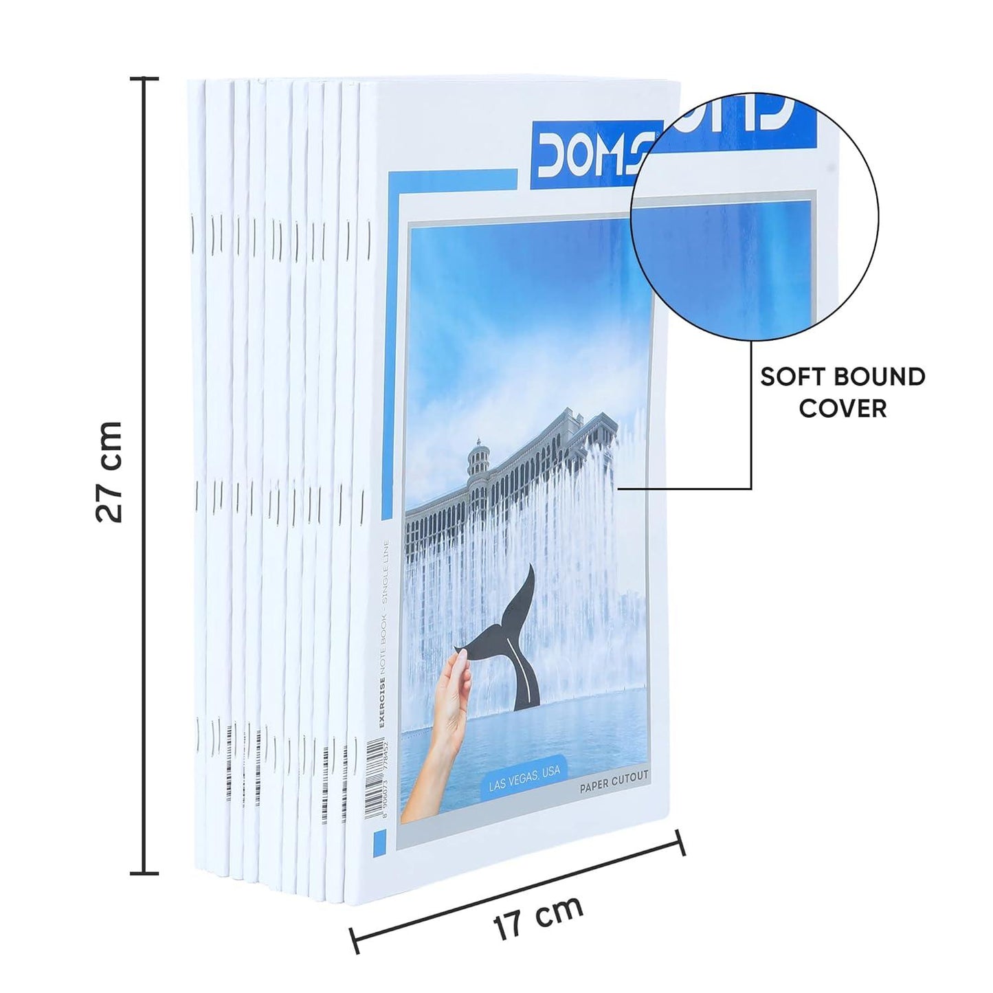 Doms Single Line Note Book 124 Pages (Pack of 6)
