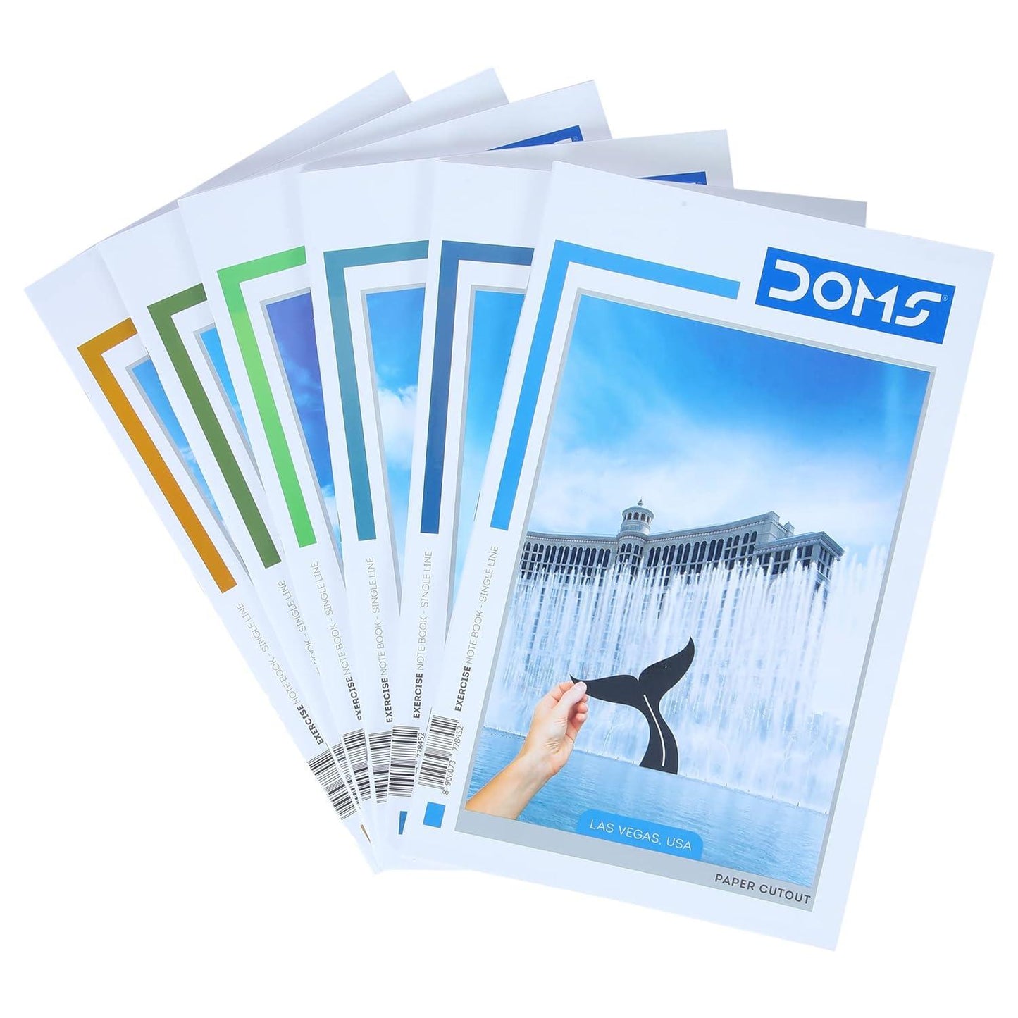 Doms Single Line Note Book 124 Pages (Pack of 6)