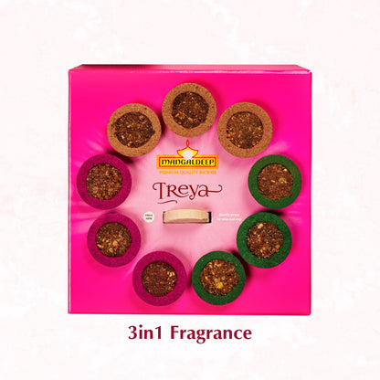 Mangaldeep Treya 3in1 Sambrani Cups 9 Cups