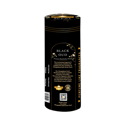 Mangaldeep Scent Premium Bambooless Dhoop Sticks Black Oud Ceramic Stand Inside with Essential Oils 28 Sticks