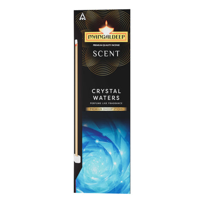 Mangaldeep Scented Bambooless Dhoop Sticks (Charcoal Free) Crystal Water 24 Sticks