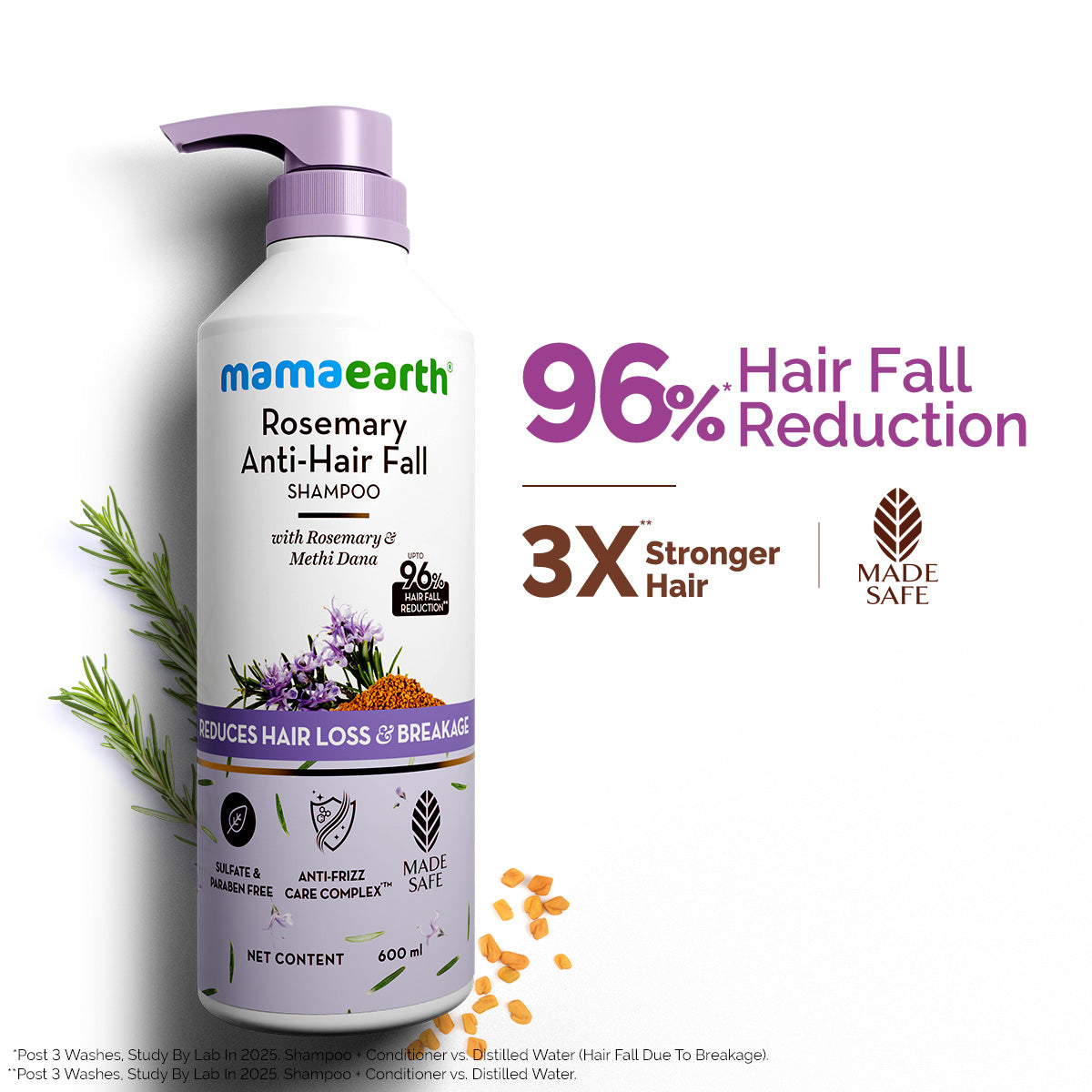 Mama Earth Rosemary Anti hair Fall Shampoo 600 ml