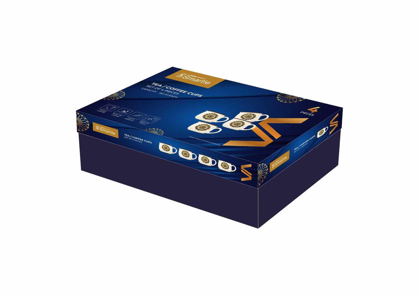 Smartle Crown Tea/Coffee Cups 150 ml Set of 4