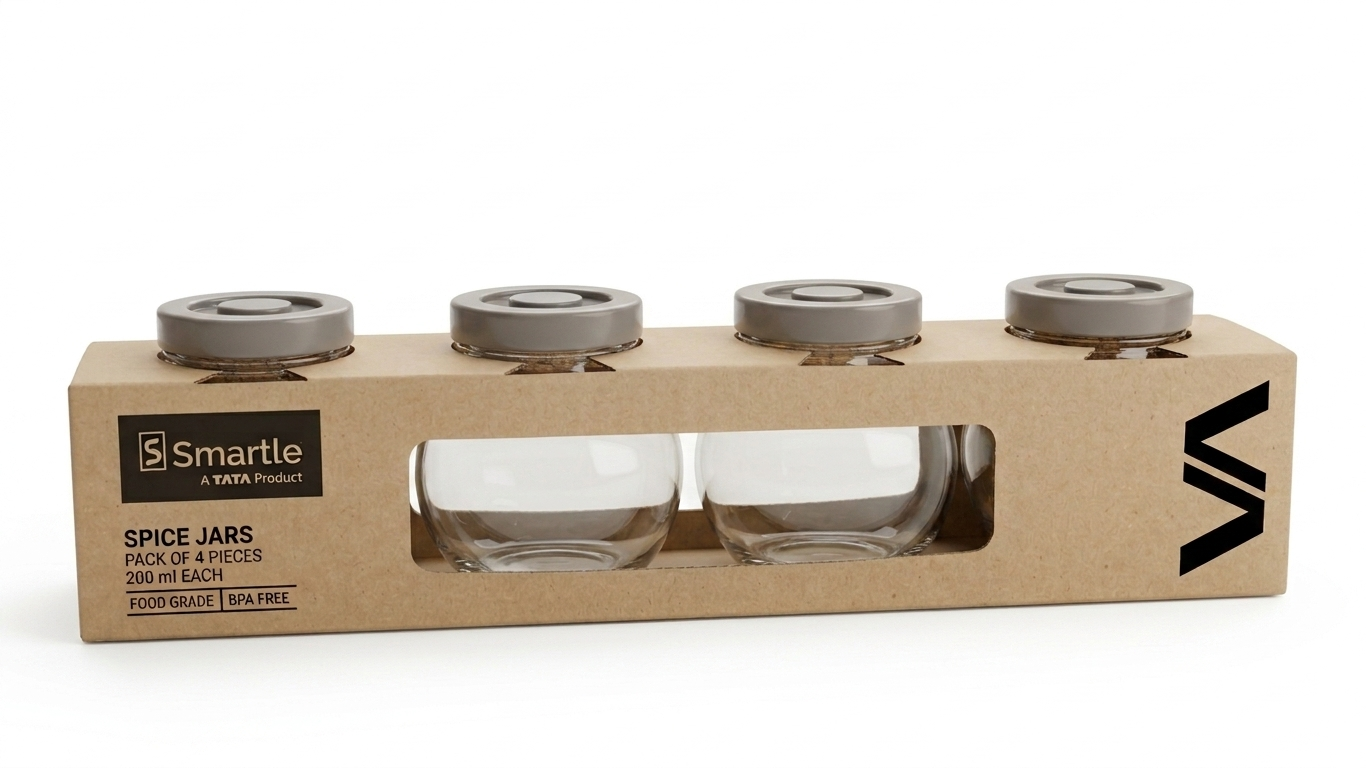 Smartle Spice Jar 200 ml Set Of 4