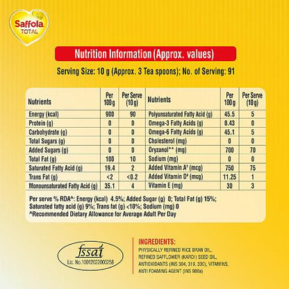 Saffola Total Health Oil 1ltr