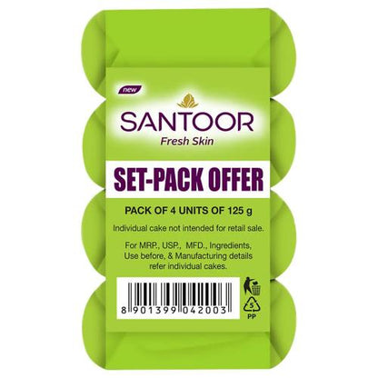 Santoor Aloe Fresh Soap Combi 4X125 Gm
