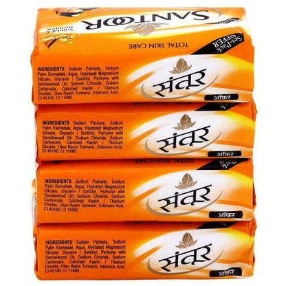 Santoor Sandal And Turmeric Soap 125 gm (pack of 4)