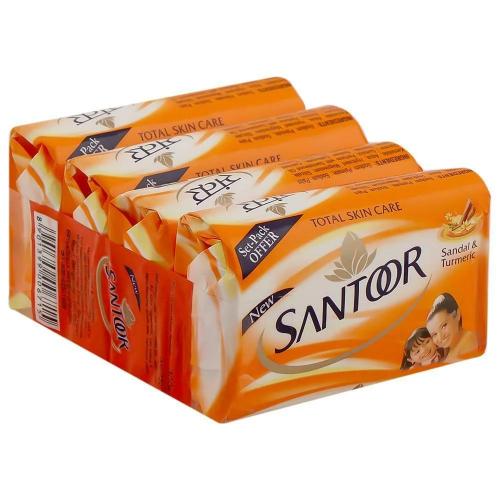 Santoor Sandal & Turmeric Soap 4x75 gm