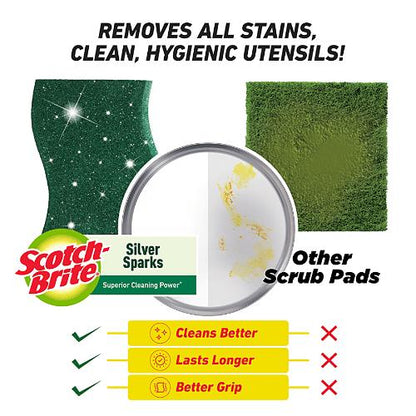 Scotch Brite Silver Sparks pack of 6