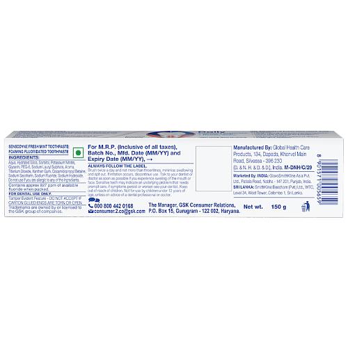 Sensodyne Fresh Mint Toothpaste 150 Gm