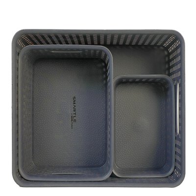 Smartle Cane Basket Grey (Med/Small/Mini) set of 3