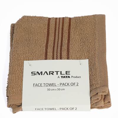 Smartle Face Towel Light Brown set of 2