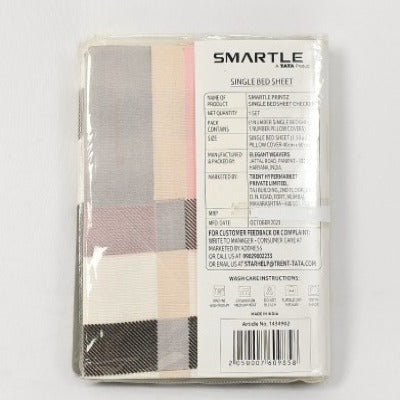 Smartle Printz Single Bedsheet Checkered 1 pc