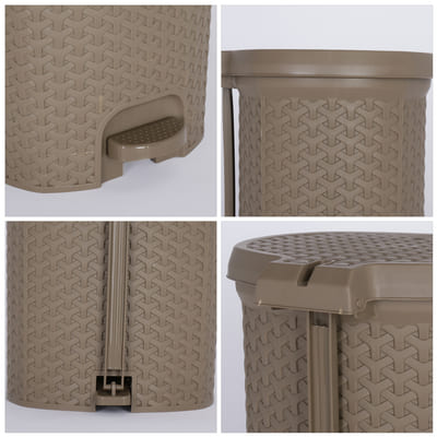 Smartle Royal Dustbin Dark Brown 12 Ltr 1 pc