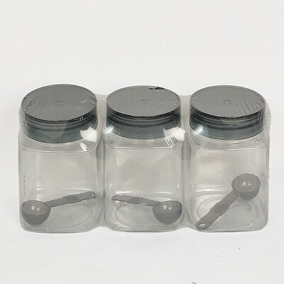 Smartle Sparkle Sq. Airtight Jar 500 Ml set of 3