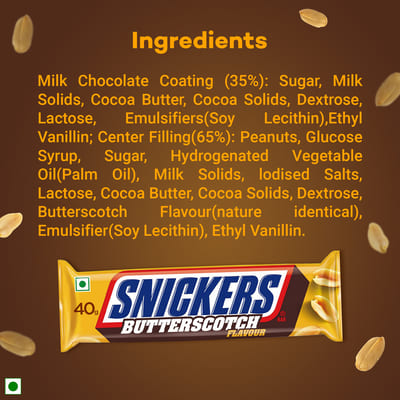 Snickers Butterscotch Chocolate 40 g
