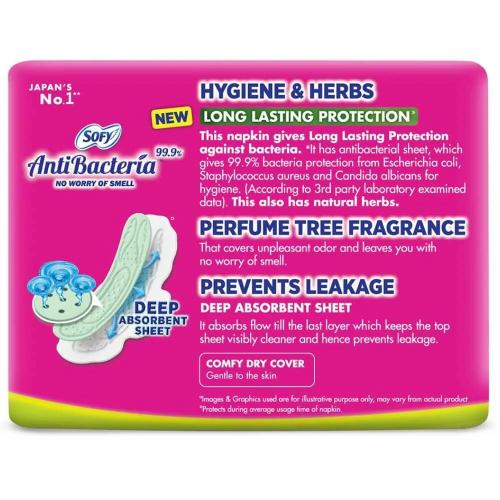 Sofy Body Fit Anti Bacterial Xl Sanitary Pads 7 Pcs