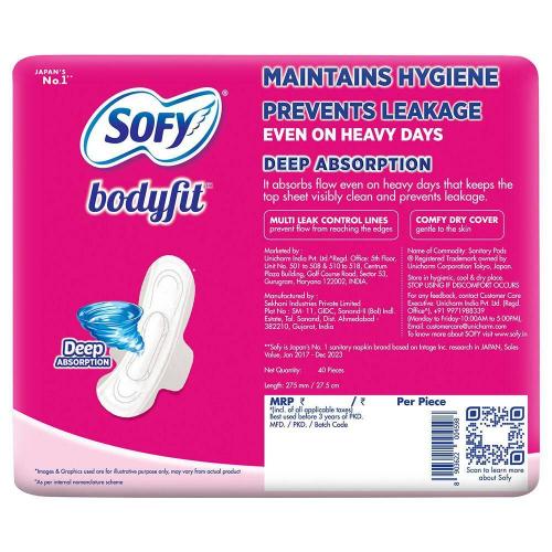 Sofy Body Fit Xl Sanitary Pads 40 pcs