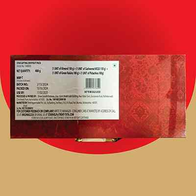 Star Healthy Gifting Dryfruit Wooden Pack 400 g