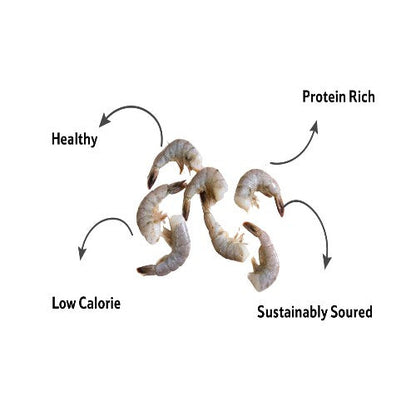 Starfresh Sea Water White Prawn Peeled (50 Count) Gross 1Kg Net 550G