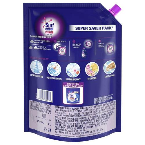 Surf Excel Matic Liquid Detergent Front Load Pouch 2L
