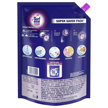 Surf Excel Matic Liquid Detergent Front Load Pouch 2L