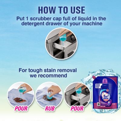 Surf Excel Matic Liquid Detergent Front Load Pouch 2L