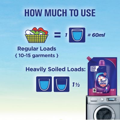 Surf Excel Matic Liquid Detergent Front Load Pouch 2L