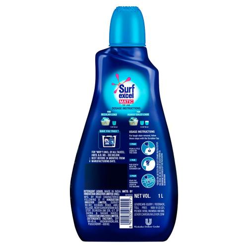 Surf Excel Matic Liquid Detergent Top Load 1 L
