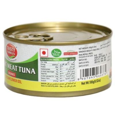 Tasty Nibbles Light Meat Tuna Chunks 185 g