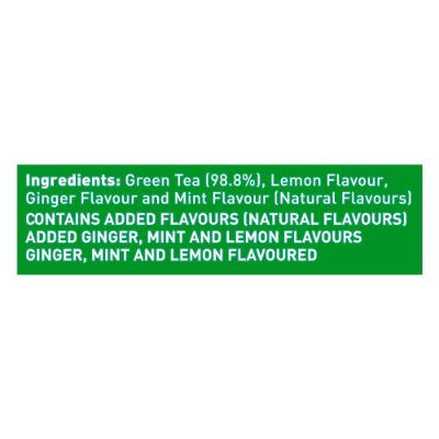 Tetley Green Ginger Mint Lemon 100 Pcs