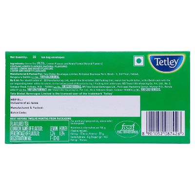 Tetley Green Lemon Honey Tea 25 Pcs