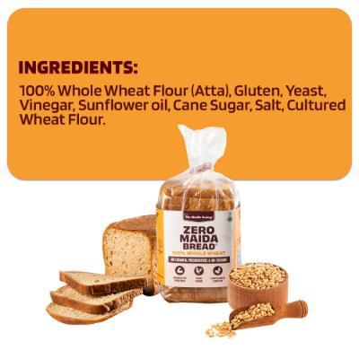 Thf Zero Maida Simply Whole Wheat Bread 350 Gm