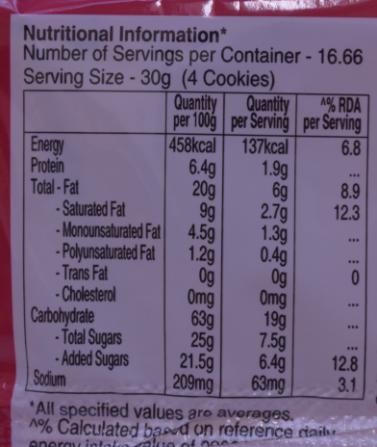 Unibic Fruit & Nut Cookies 500 g