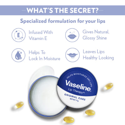 Vaseline Lip Tin Therapy Original Care 17 g