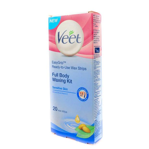 Veet Sensitive Skin Wax Strips Kit 20 pcs