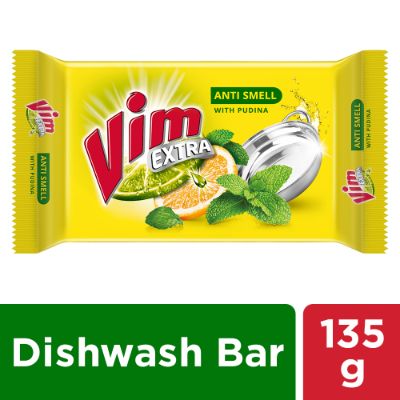 Vim Dishwash Anti Smell Bar Pudina 130 Gm