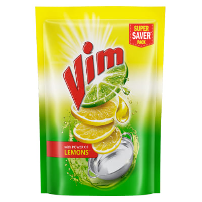Vim Dishwash Liquid Gel Lemon Refill Pouch 2 Ltr