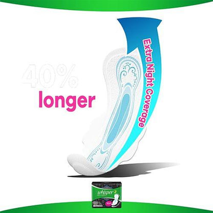 Whisper Maxi Ultra Night Sanitary Pads Xl+ Wings 30 pcs