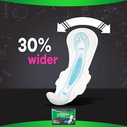 Whisper Maxi Ultra Night Sanitary Pads Xxl+ Wings 5 pcs