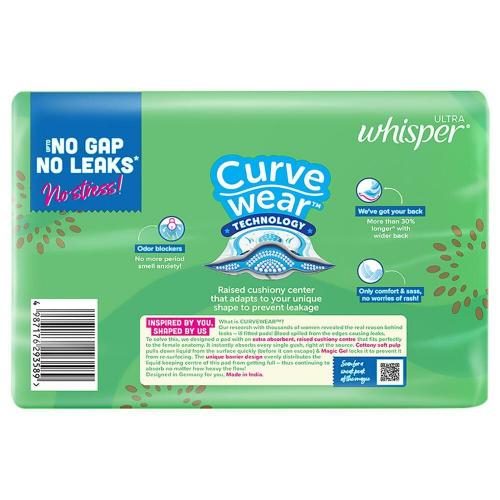 Whisper Ultra Clean Xl+ Wings Sanitary Pads 30 pcs