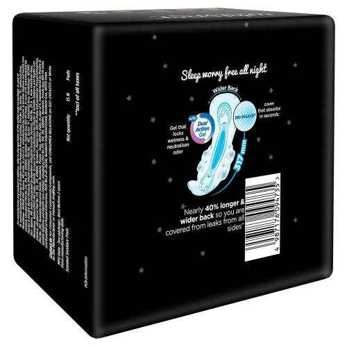 Whisper Ultra Night Xl+ Wings Sanitary Pads 15 pcs