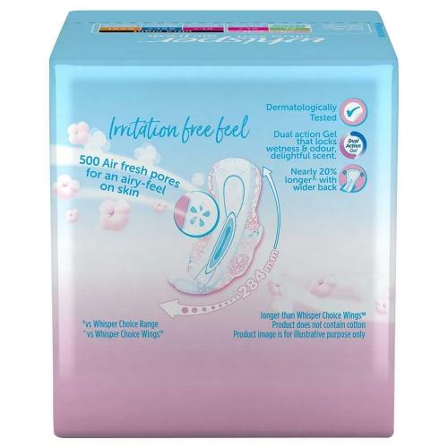 Whisper Ultra Soft Sanitary Pads Xl+ Wings 15 Pcs