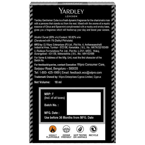 Yardley London Duke Compact Perfume 18 Ml