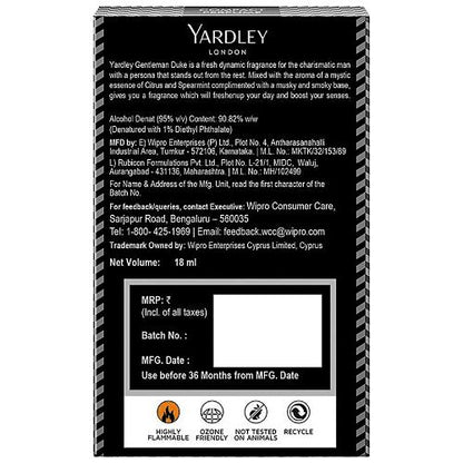 Yardley London Duke Compact Perfume 18 Ml