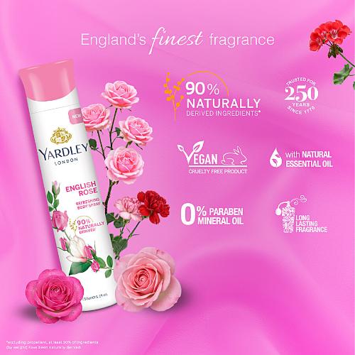 Yardley London English Rose Gas Deo 150 ml